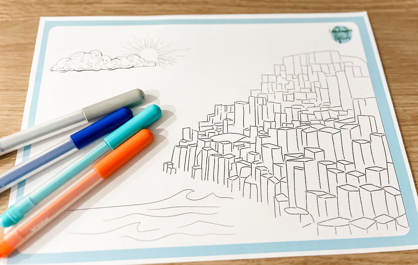 Giant's Causeway Coloring Page