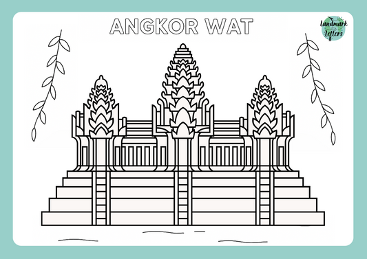 Angkor Wat Coloring Page