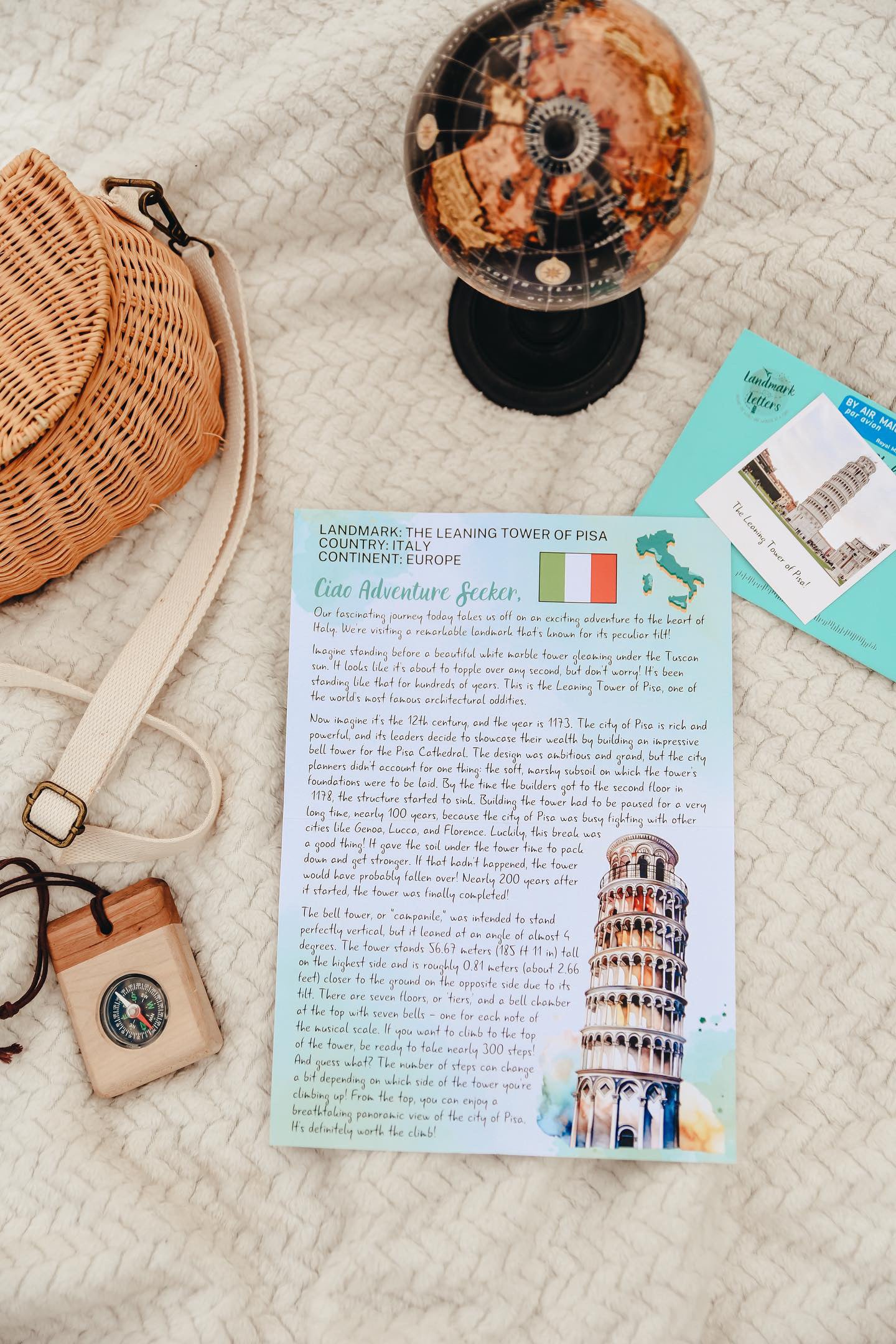 The Leaning Tower Of Pisa Letter – Landmark Letters