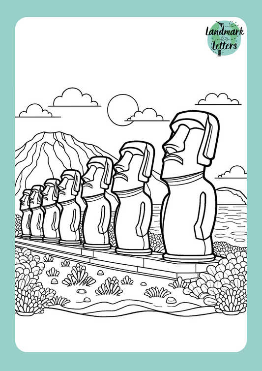 Easter Island Coloring Page