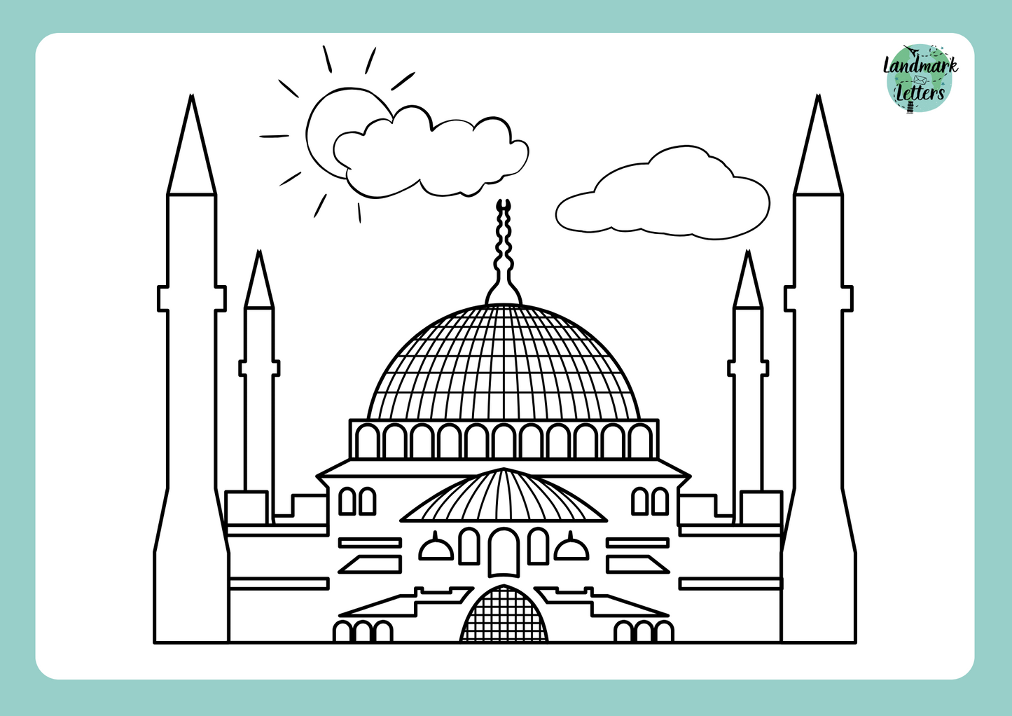 Hagia Sophia Coloring Page