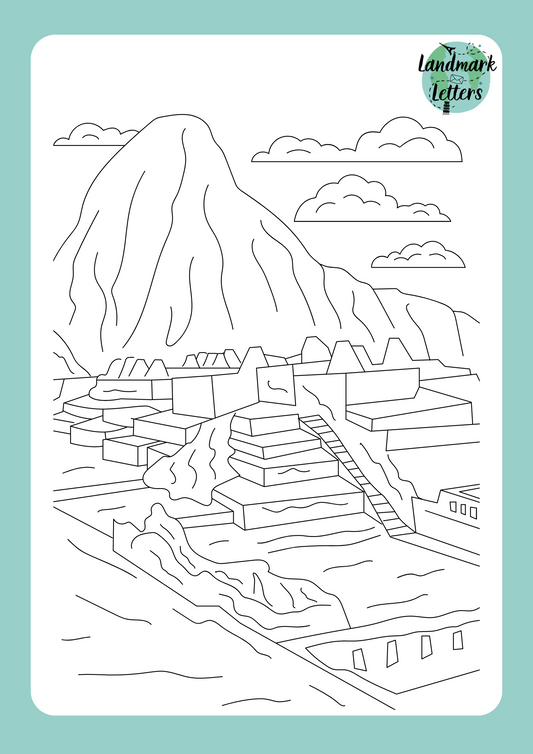 Machu Picchu Coloring Page