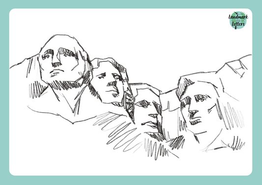 Mount Rushmore Coloring Page